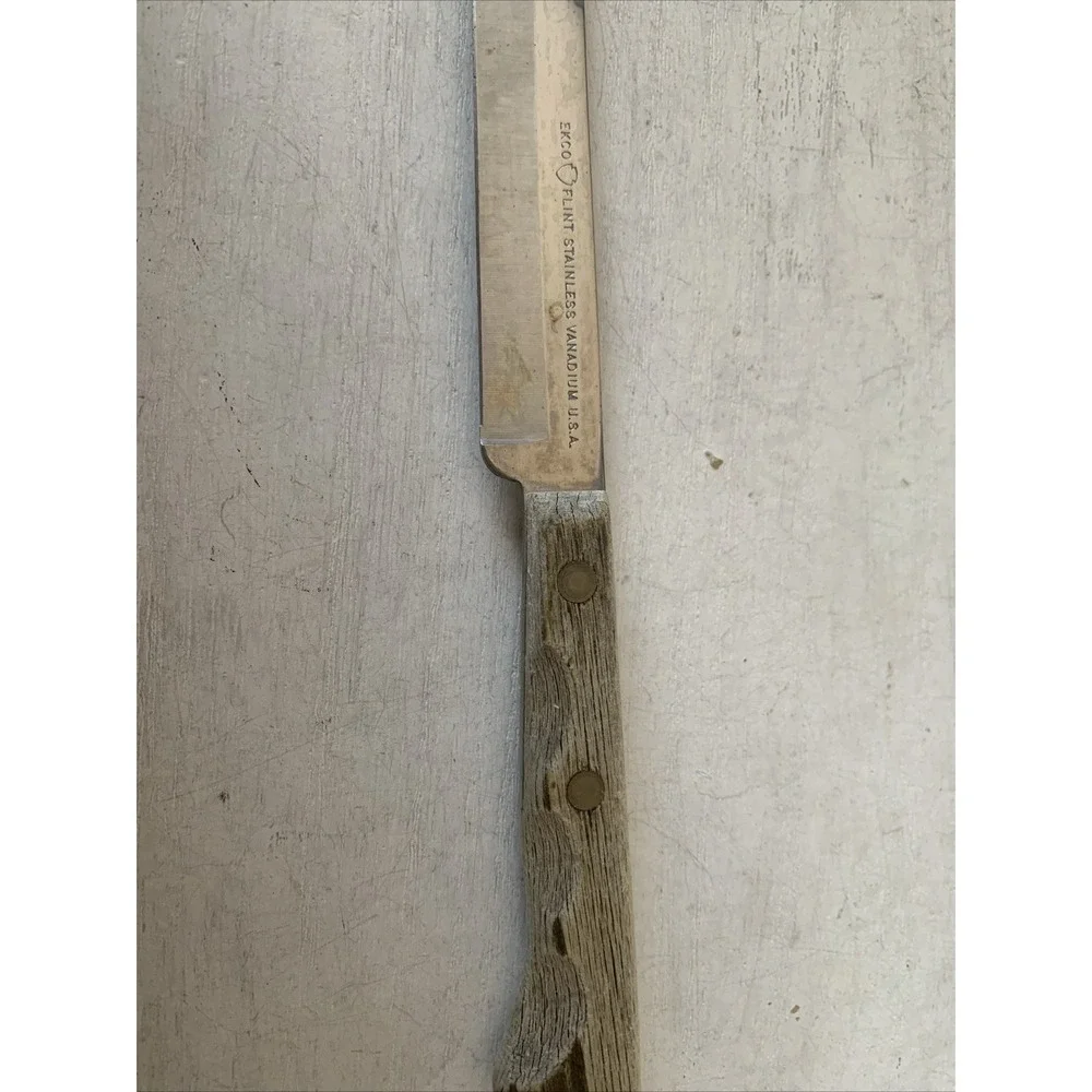Ecko Vintage Knife Wood Handle Stainless Steel Blade Made In U.S.A‎